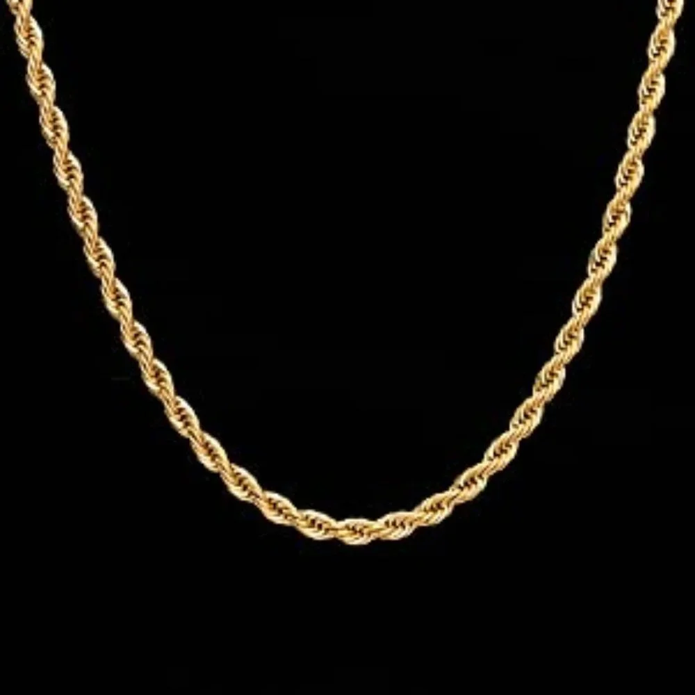 UNISEX 18K GOLD CHAIN MULTIPLE SIZES!